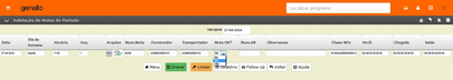 Validação de Notas do Período